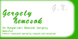 gergely nemcsok business card